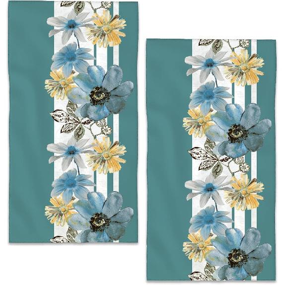 Red Black Glitter Hand Towels Set of 2,28 x 14 Inch Bathroom Towel Soft Absorbent Kitchen Hotel Spa Laundry Room Gym Face Towel Decor