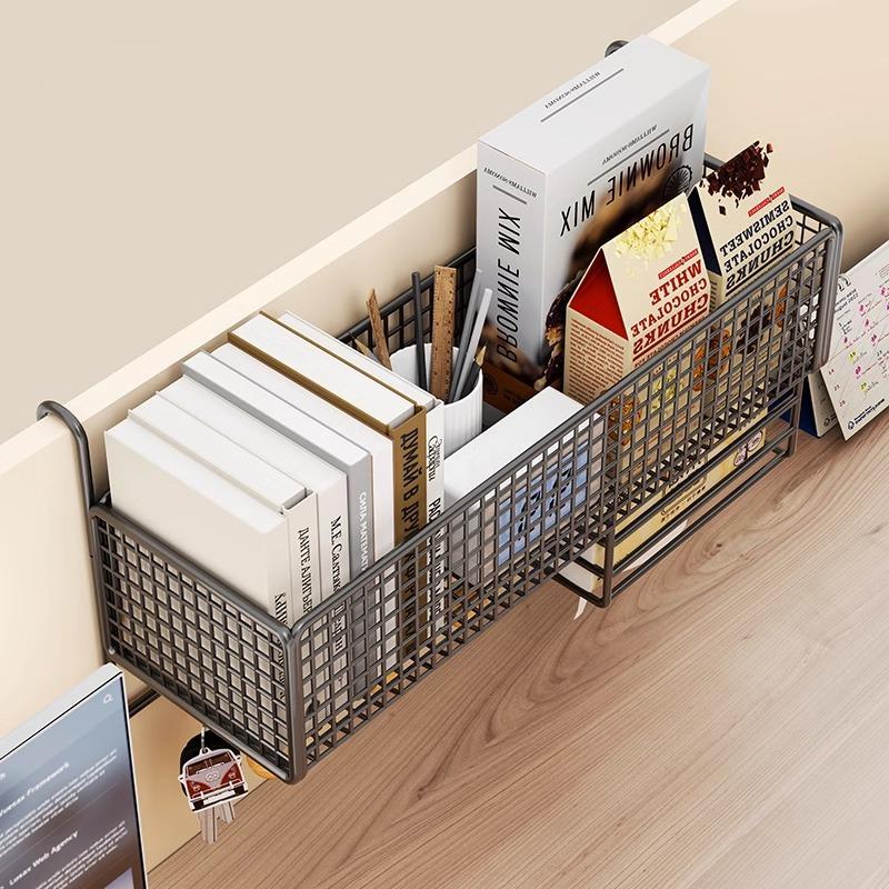 Cesto Portaoggetti da Appendere alla Scrivania Organizer Multifunzione per Cubicolo Ufficio Tavolo da Dormitorio Scaffale da Parete con Ganci