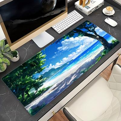 PC Vibrant Beach  Ocean View Extra Large Mouse Pad Soft Natural Rubber NonSlip Desk Mat Ideal for Gaming  Office
