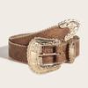 Belt Women'S American Retro Decorative Skirt With Suit Style Personalized Belt Subculture Black Belt