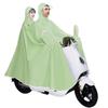 Thickened Electric Vehicle Poncho with Clear Dashboard, Double Brim, and Extended Length for Rainstorm Protection – Helmet-Compatible