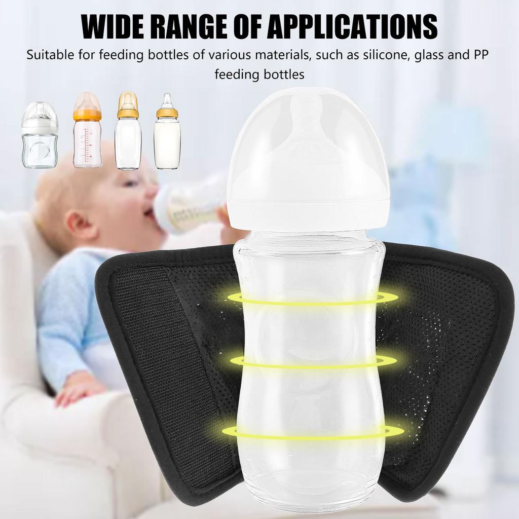 Baby Bottle Warmer USB Powered Feeding Bottle Heater with Adjustable Heating Temperature Portable Thermal Insulation Bag