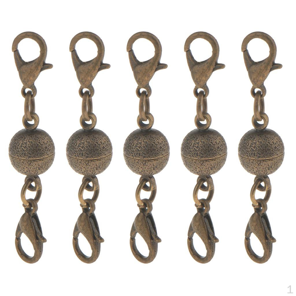 5 Магнитных Застежек-Коннекторов Шарообразной Формы Для Бижутерии DIY Фурнитура Для Ожерелья