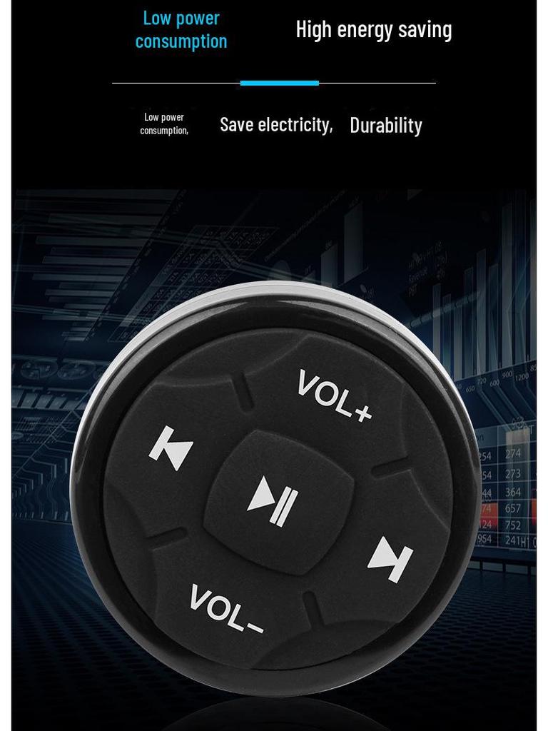 Universal Bluetooth Steering Wheel Control: Multi-Function Wireless Button for Volume Adjustment