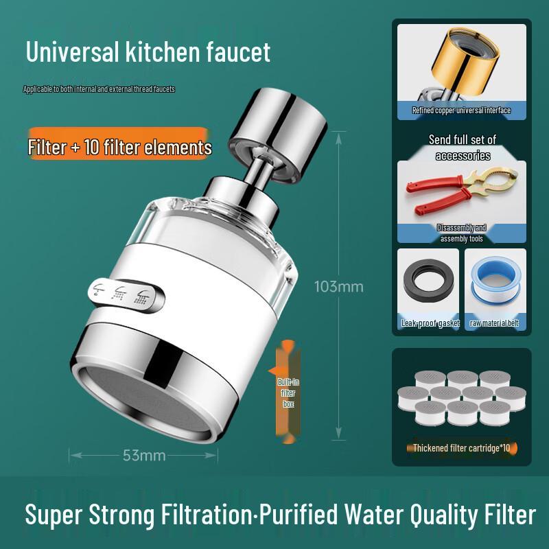 

Ally 3-Stage Faucet Filter Purifier with Extender