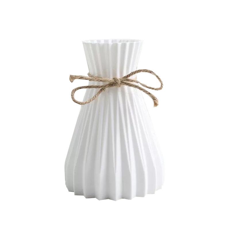 

1 шт. Цветочная композиция, креативный домашний орнамент, простой декор для ниши, свежая пластиковая ваза, узор из веревки