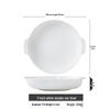Double-Handle White Bone China Deep Plate - Anti-Scald Ceramic Bowl for Soup & Vegetables