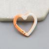 10pcs Ornament Heart Shaped Carabiner Hook Rings Gradient Color Openable Spring Clasp  DIY Jewelry