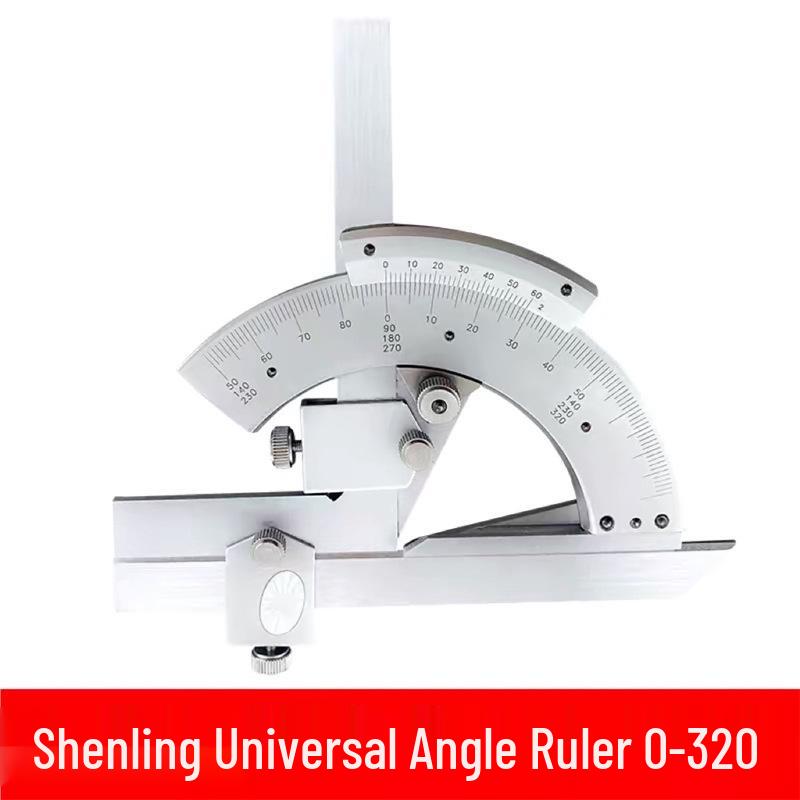 High Precision 360° Stainless Steel Vernier Protractor and Angle Measurer