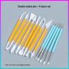 Silicone Double-Ended Dotting and Pressing Pen for Polymer Clay Sculpting