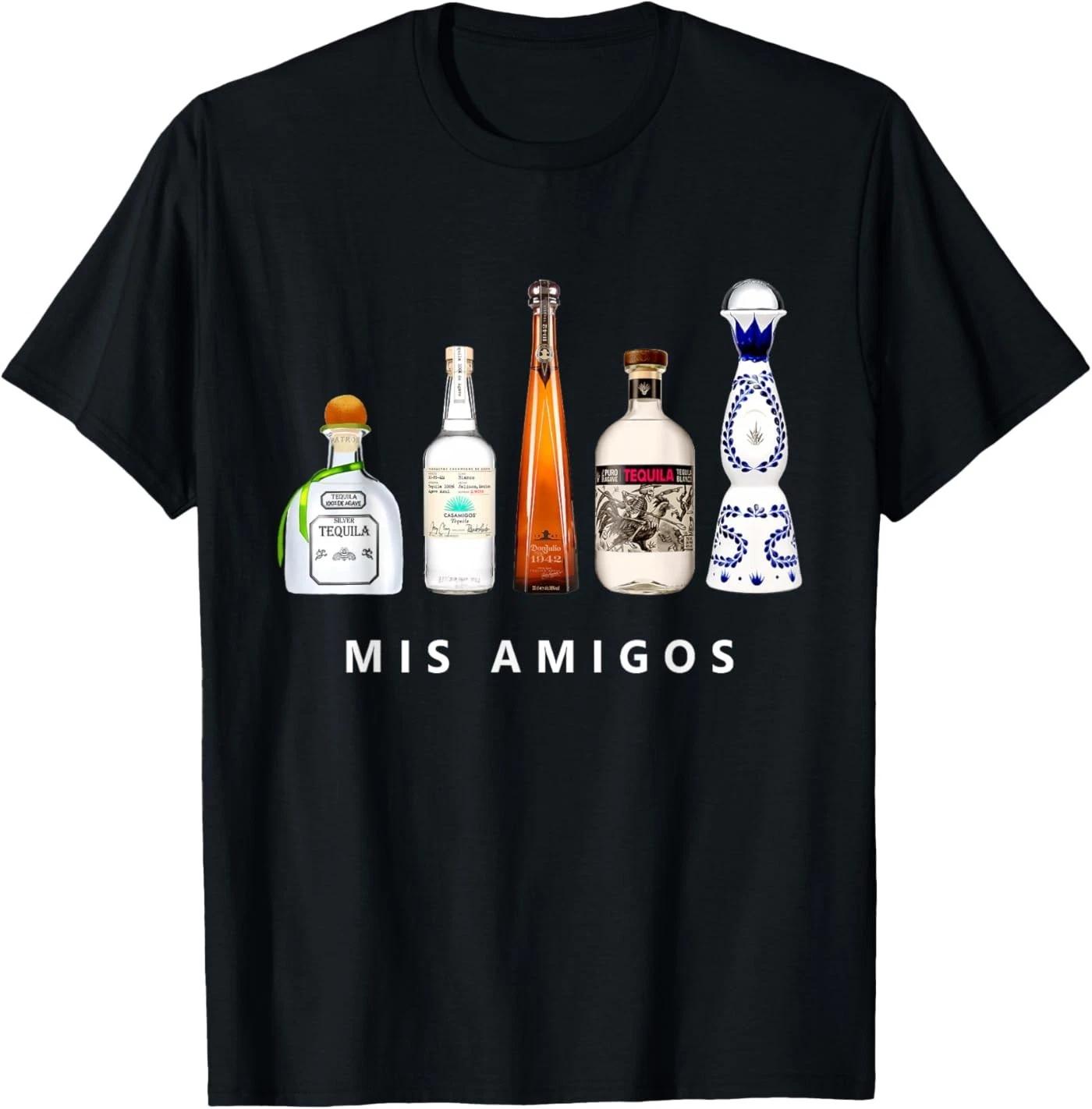 Mis Amigos Tequila Funny Cinco De Mayo Mexican Party T-Shirt 4XL