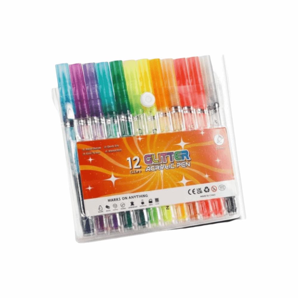 24 Colors Acrylic Pen Set 12 Colors Art Markers Pen Set Water-Based Pen Wood Art