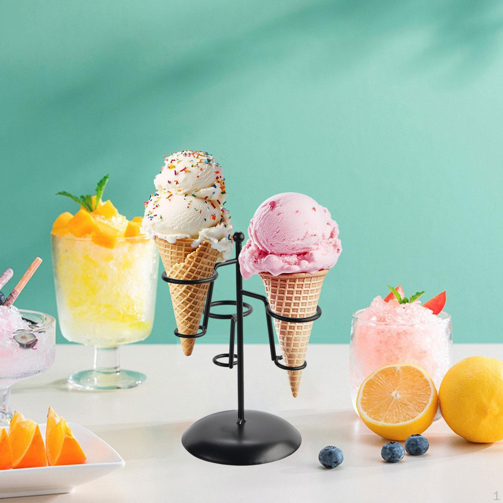 

Конусний тримач для випікання Декоративна міцна підставка для випічки кексів Французька картопля для ресторану 3 Holes