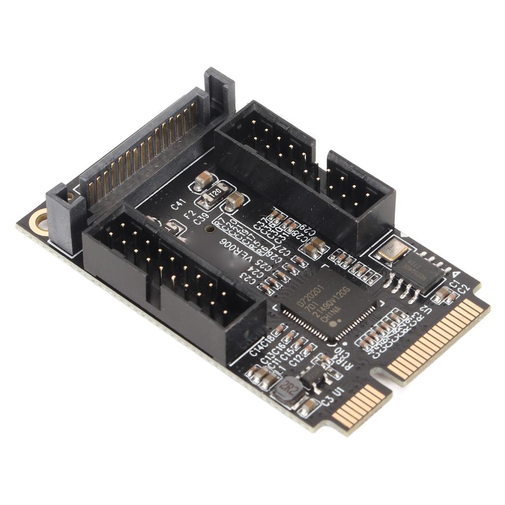 Mini-PCIe zu USB 3.0 Adapter Mini-PCIe zu 4-Port 19-Pin Erweiterungskarte mit SATA-Ladeschnittstelle für Windows für OS X