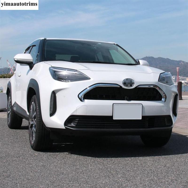 ABS Car Middle Grille Strip / Fog Light Lamp Eyebrow / Rearview Mirror Cover Trim Accessories For Toyota Yaris Cross -