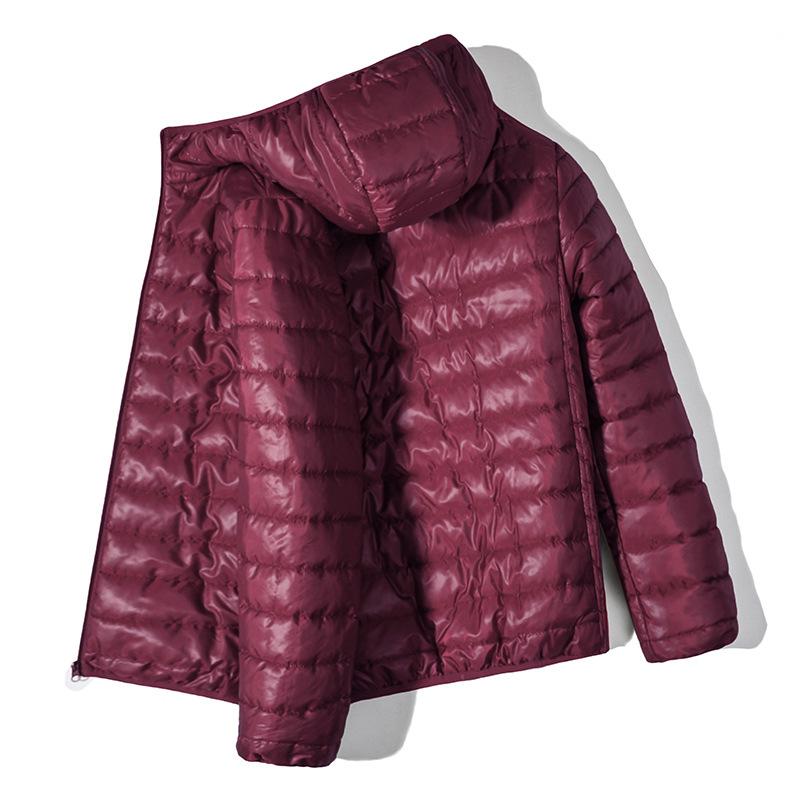 Baumwollgefütterte Jacke Herren Herbst und Winter Sport und Freizeit Einfache einfarbige Jugendjacke Warme baumwollgefütterte Jacke mit Kapuze Große wattierte Jacke