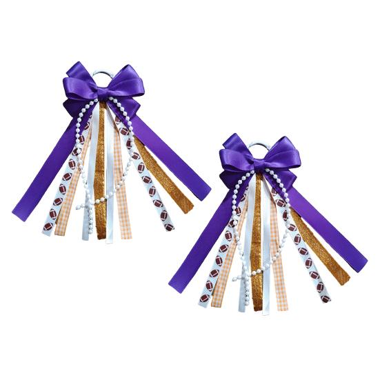 2 Pcs 2Pcs Ribbon Bow on Design Satin for Women