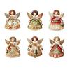 DIY Crafts Christmas Angel Pendant Fantasy Wooden Angel Pendant  Christmas Party