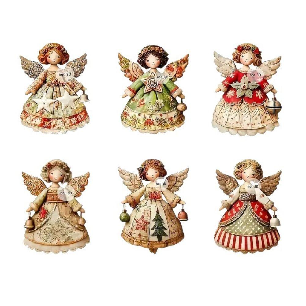 DIY Crafts Christmas Angel Pendant Fantasy Wooden Angel Pendant  Christmas Party