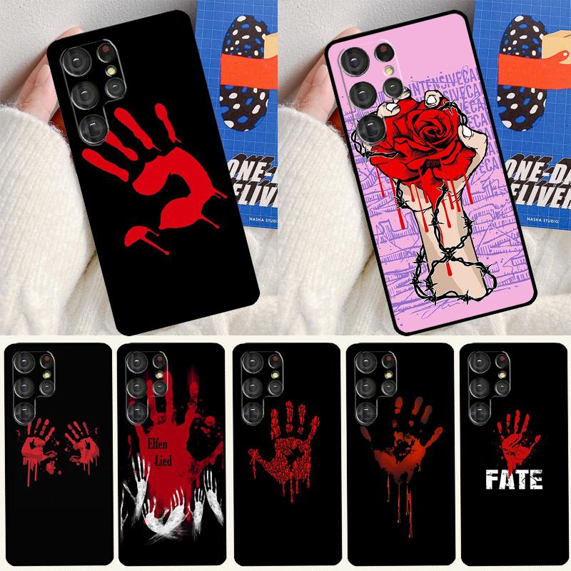 Bloody Hand Phone Case For Samsung Galaxy S25 Ultra S23 S20 S21 S22 S24 FE S9 S10 Plus S24 Ultra Cover