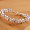 Bracelet Silver Plated Fashion Accessories Women Woven Beads Chain Bracelet for Dating