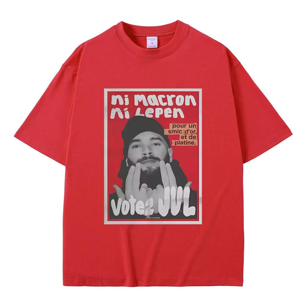 Francouzský rapper JUL Grafické tričko Pánské Dámské Hip Hop Módní Trend Tričko Pánské 2026 Jaro léto Ležérní Bavlněné Krátký rukáv Top