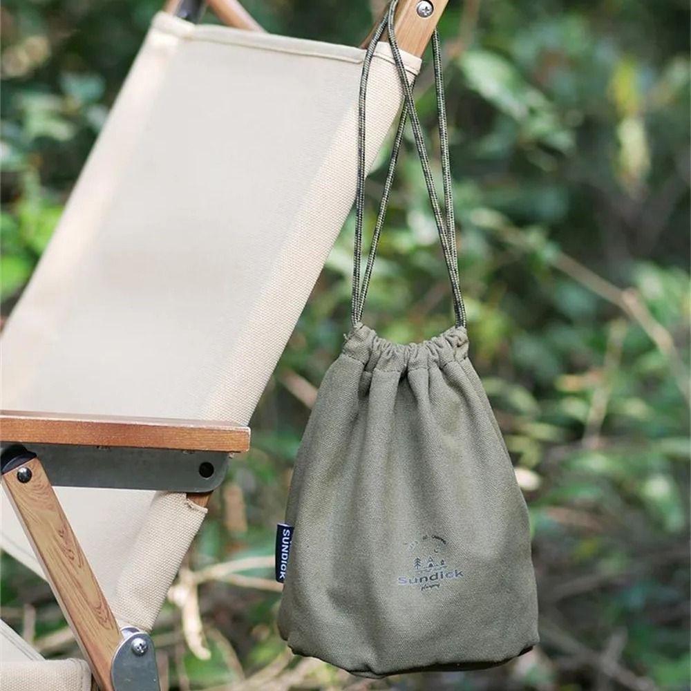 Canvas Outdoor Taschentuchbox Langlebig Leicht Zugbeutel Reißverschluss Große Kapazität Taschentuch Aufbewahrungsbox Campingzubehör