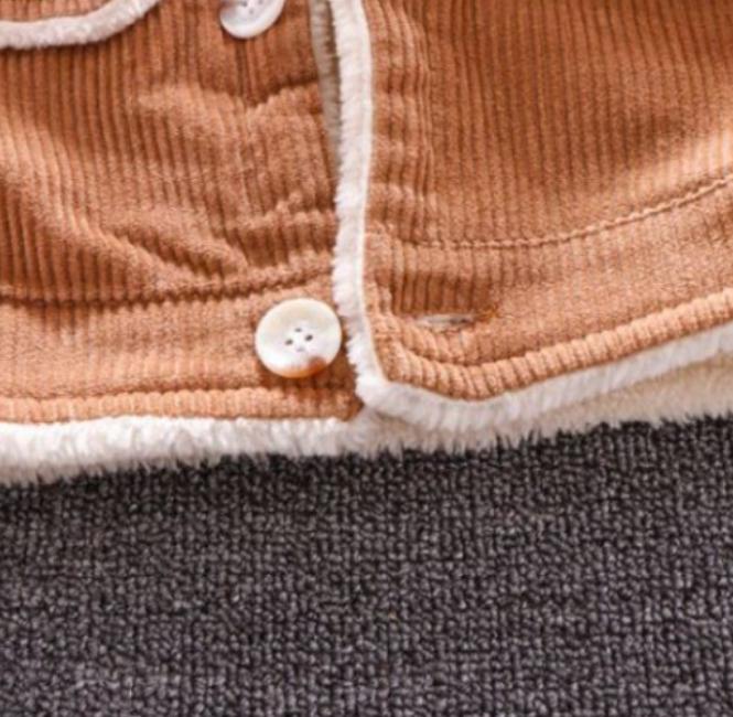 Dziecięca bawełniana kurtka zimowa pluszowa i gruba