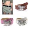 Trendy Punk Millennial Metal Buckle Butterfly Belt In Elegant Silver And Various Hues
