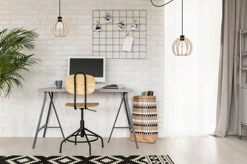 MODERNE HOLZ-LED-DECKENHÄNGELEUCHTE