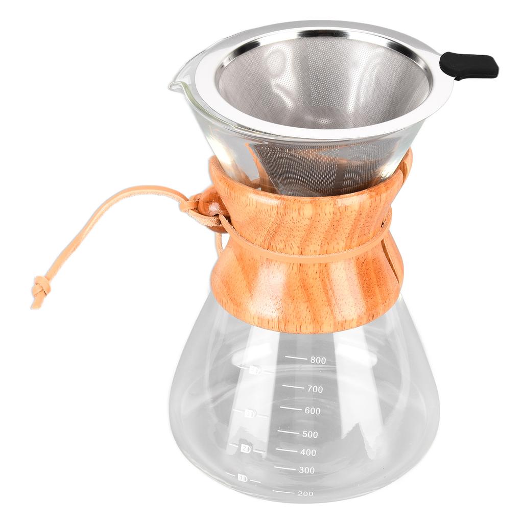 Hitzebeständiger Kaffeekannen-Tropfer mit Trichter, große Kapazität, Übergießkaffeemaschine für Zuhause, 800 ml