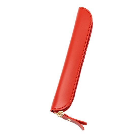 Stationery Bag Multi-Functional Design Slim Pencil Case Organizer Imitation Leather Compact Portable Pen Storage Pouch