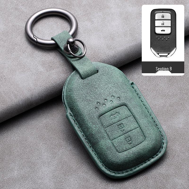 Compatible Leather Key Cover for GAC Toyota CRV, Crown, Accord, Civic, Haoying, and Inspire