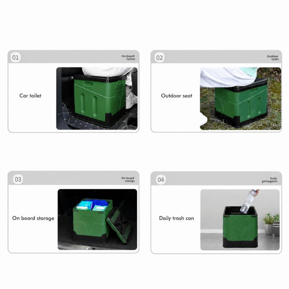 With Cover Portable Toilet Supports 150kg Camping Toilet Durable Folding Toilet  Car Travel