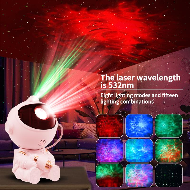 LED Starry Projector Light Galaxy Astronaut Projectors for Home Bedroom Room Decorative Children Kids Gift Starry Sky Night Lamp