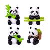 8 Pack Realistic Panda Figurines Small Animal Models Miniatures Ornaments for Cake Toppers and Garden Decors Accessories