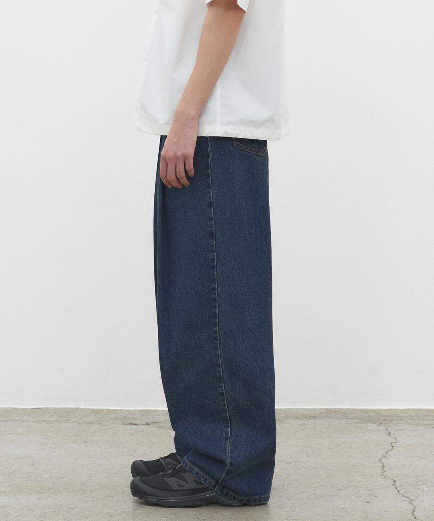 DECET Deep Pleats Wide Jeans Dcpt030Ylblue