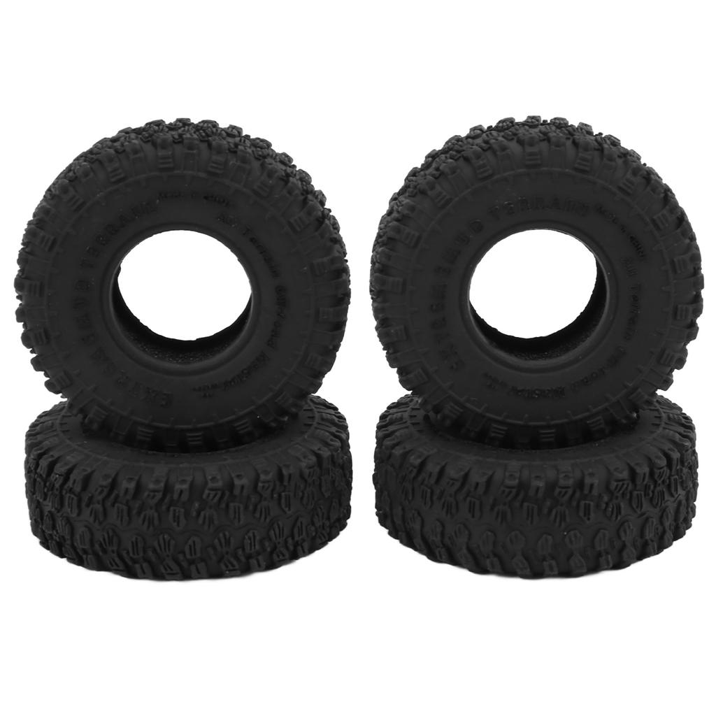 4Pcs 1.0in Tire Skin Simulation Model RC Car Parts for 124 RC Climbing Car (Skull Hand Claw Tire