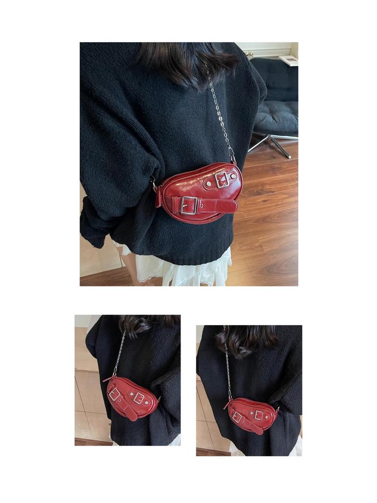 2025 Französische Nischen-Motorrad-Stil Herz Umhängetasche - Vielseitige Herbst-Schultertasche für Frauen