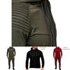 Stylish Men's Tracksuit Set With Hooded Jacket And Adjustable Waistline Pants
