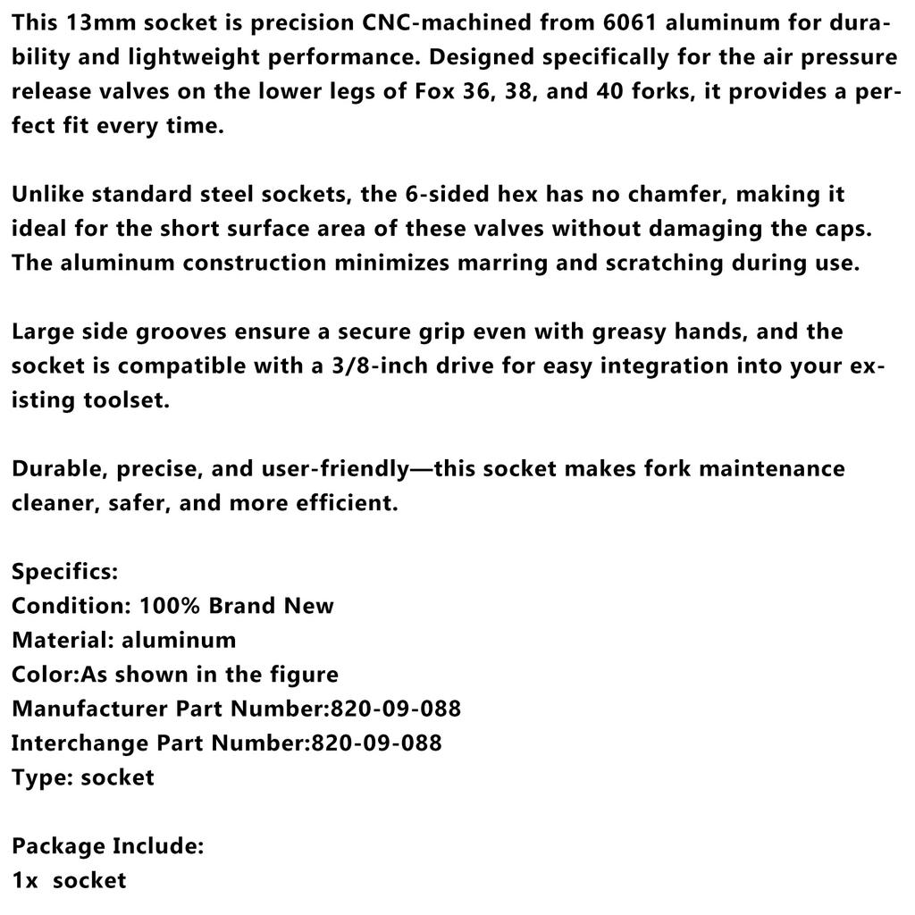 Fork Pressure Release Button,820-09-088 -Air Bleed For FOX Fork 36/38/40