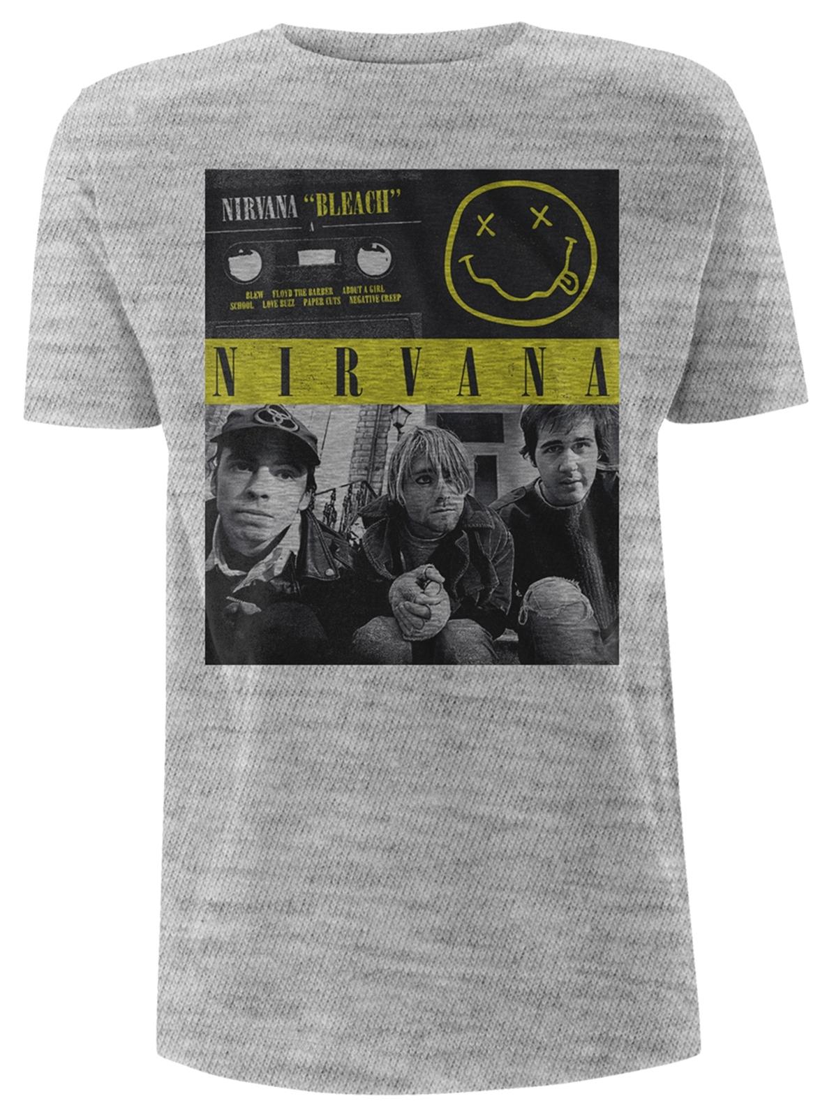 Nirvana Bleach Tape Photo Authorized Mens T-shirt S