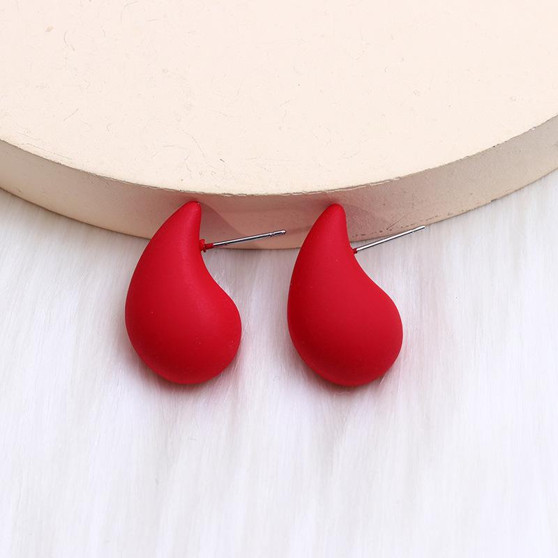 Plump Water Drop Acrylic Dangle Earrings - Simple & Fashionable Jewelry for Women