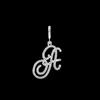 Collana Pendente Lettera Iniziale Z in Corsivo con Zirconi alla Moda per Donna Collana con Cordino Alfabeto in Cristallo Lucido Gioielli Hip Hop