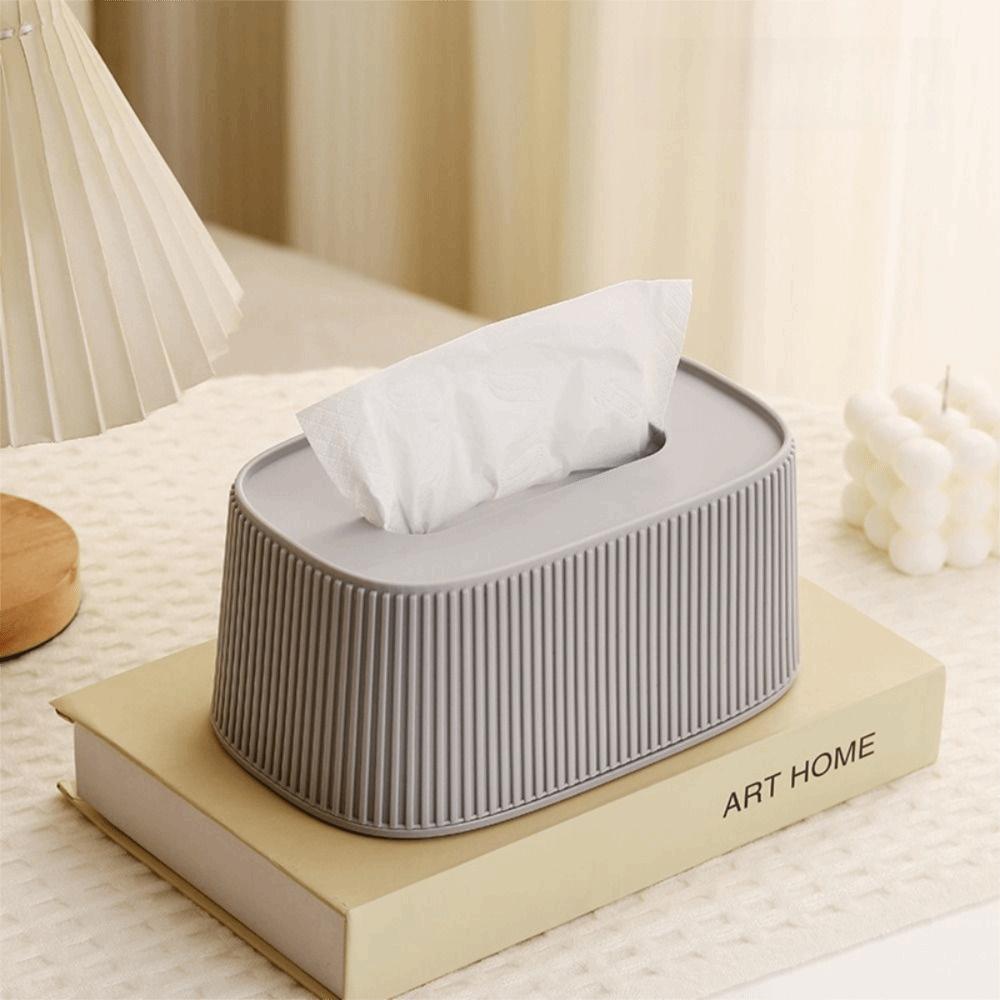 Smooth Tissue Box with Lid Large Opening Facial Tissue Holder Desktop Tissue Dispenser Office