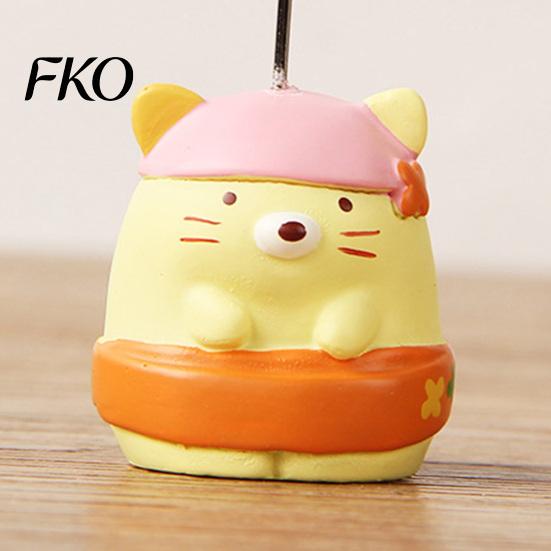 Waterproof Note Holder Desktop Memo Clip Stand, Cartoon Animal Message Holder, Cute Resin Base Photo Healing Atmosphere Decor Display Clip,