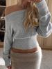 Asymmetrical Off-the-Shoulder Sweater - Elegant European & American Design 2026 Collection