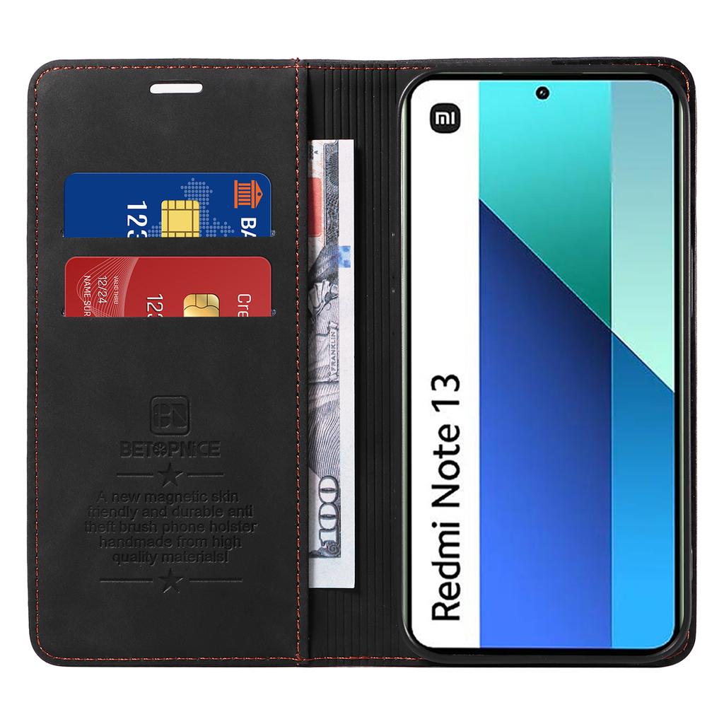 BETOPNICE 003 For Xiaomi Redmi Note 13 4G Case Card Slots RFID Blocking Phone Cover