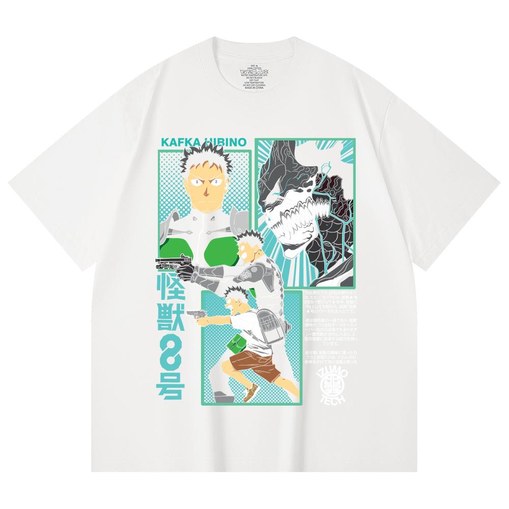 230 Gsm 100% Cotton Kaiju No 8 V7 Kafka Print Unisex Heavy Cotton T Shirt