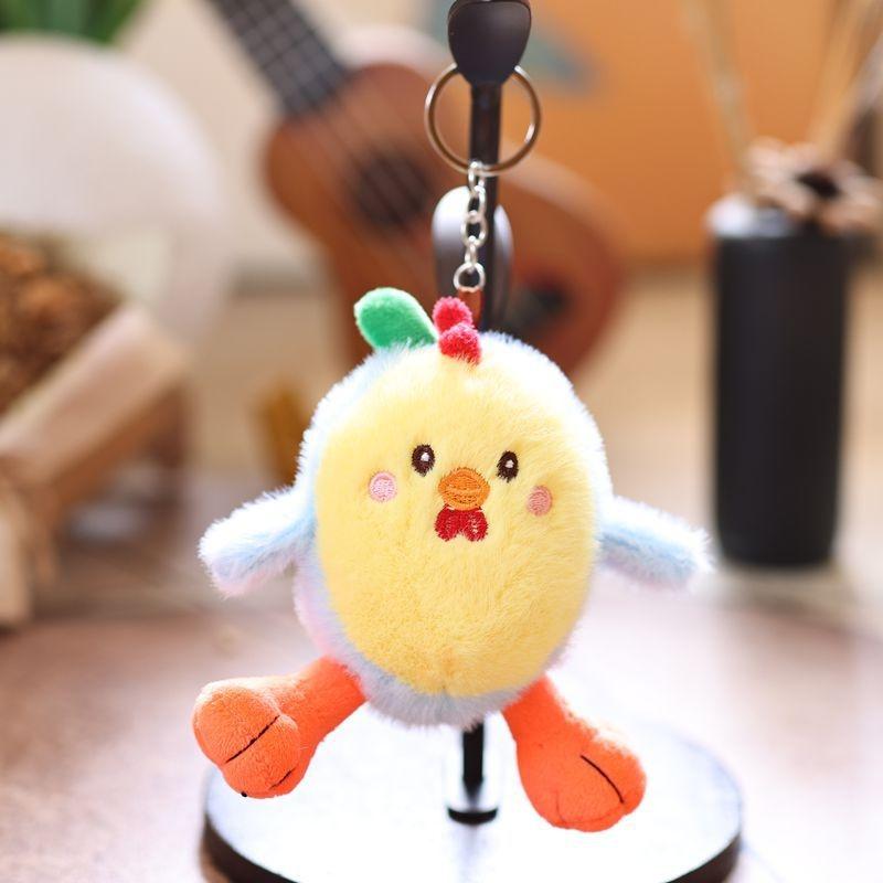 

Cartoon Fruit Avocado Chicken Plush Keychain Creative Stuffed Doll Keyring Student Bag Pendant Backpack Hanging Decoration Gifts